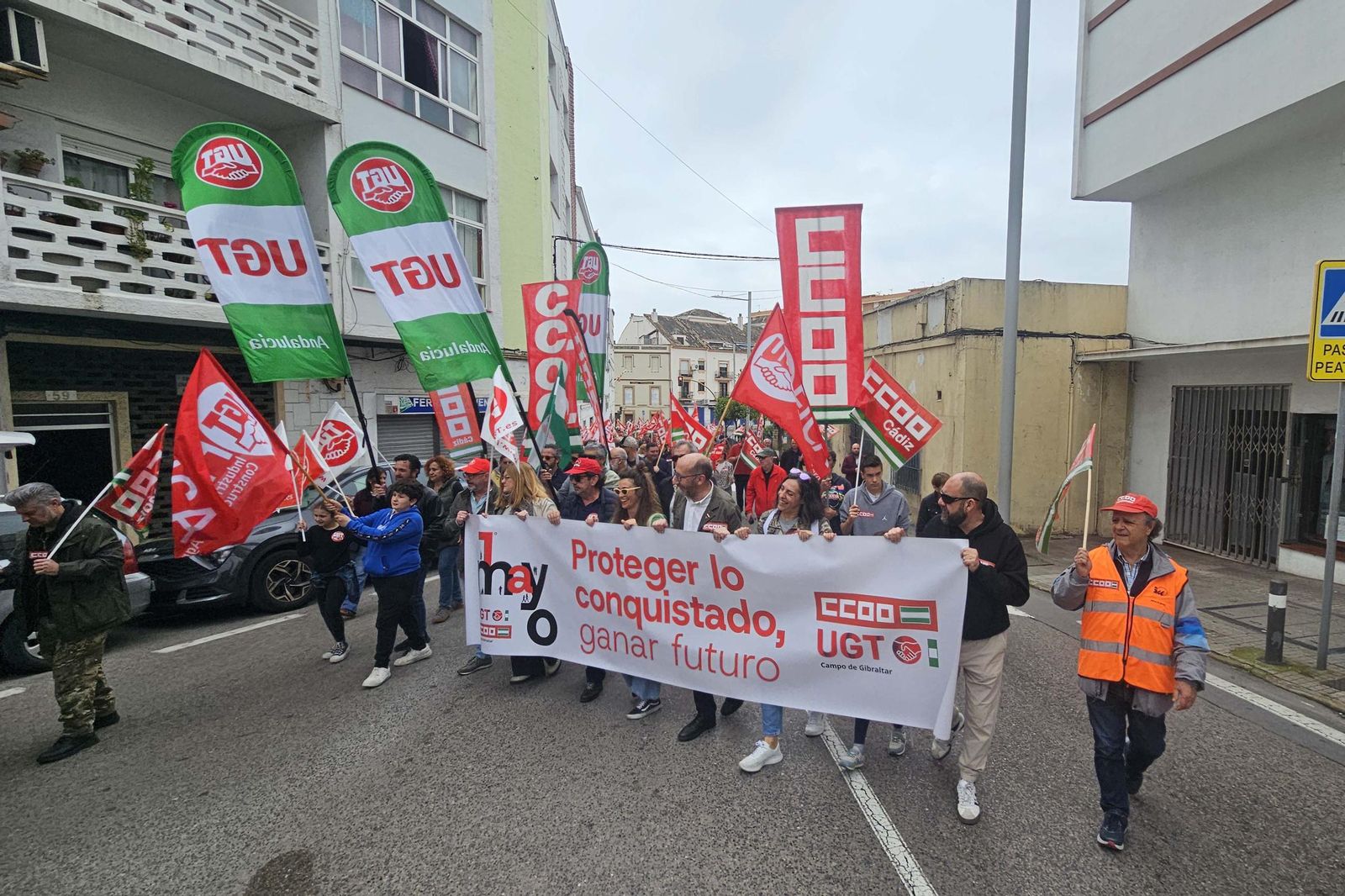 Fotos de la manifestación del Primero de Mayo en Algeciras