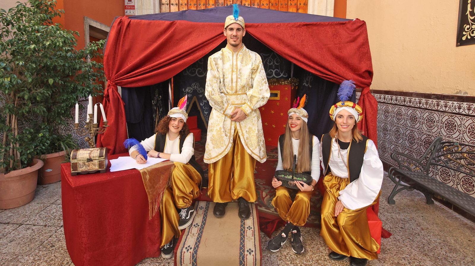 Belén viviente en la Plaza del Mercado de Jerez