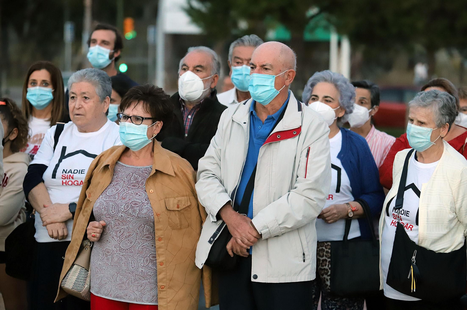Imágenes del acto de sensibilización de Cáritas #NadieSinHogar