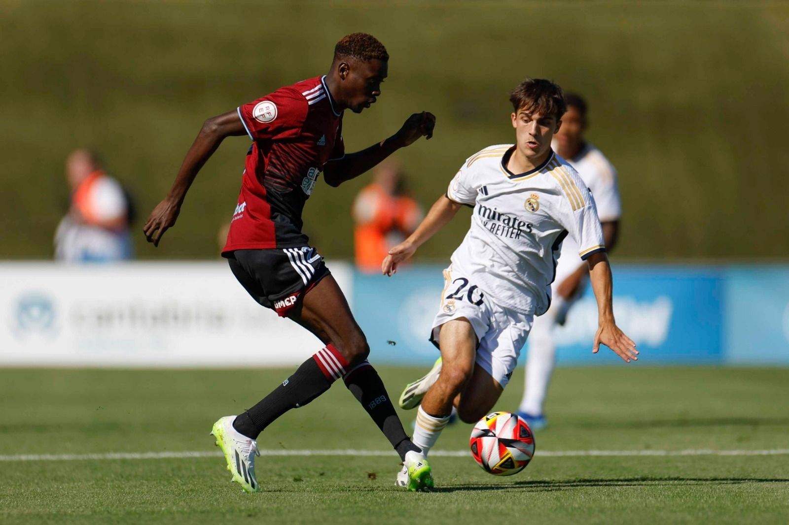 Rahim y Manuel Ángel, durante el partido del pasado sábado.