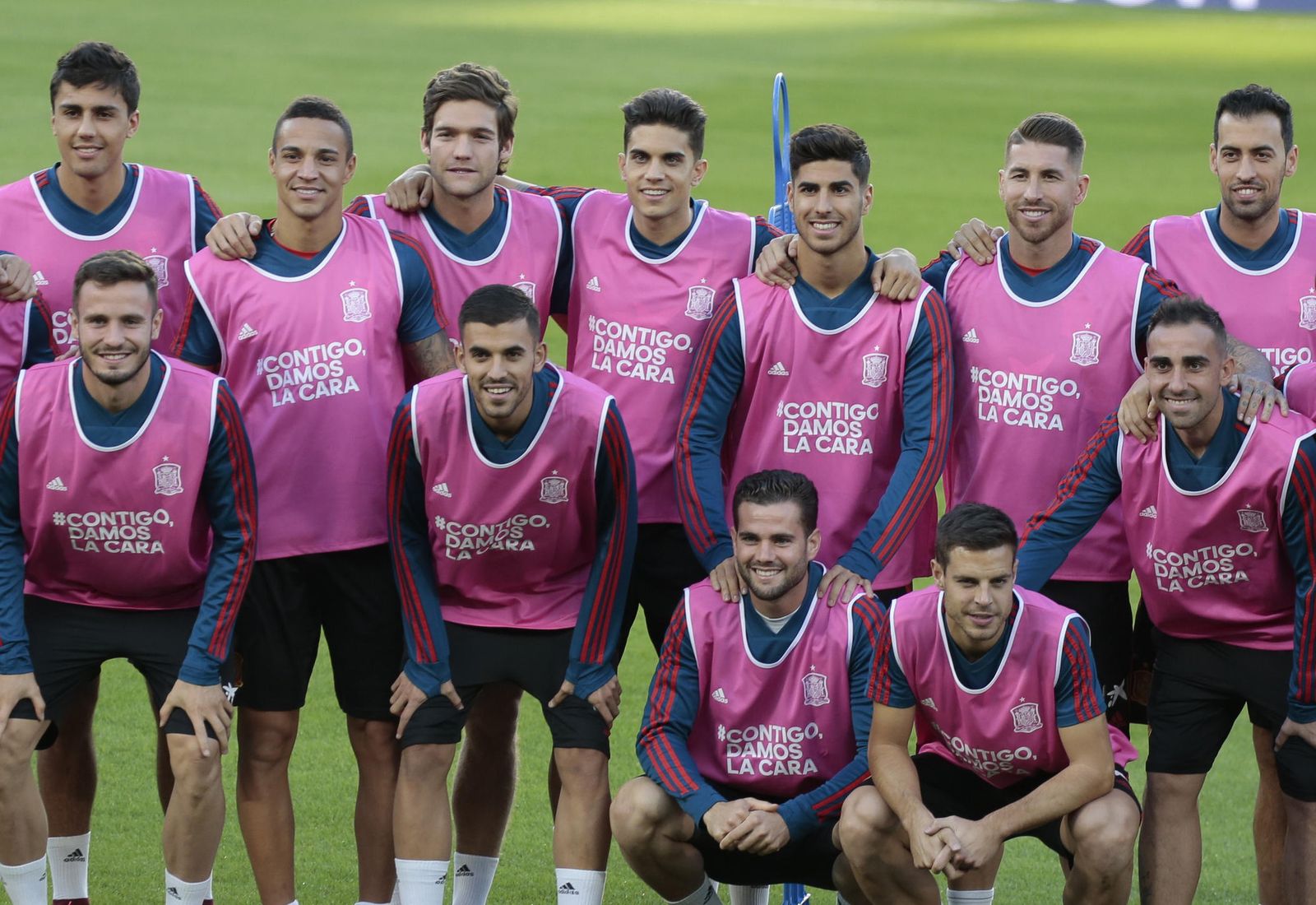 Las imágenes del entrenamiento de España en el Benito Villamarín