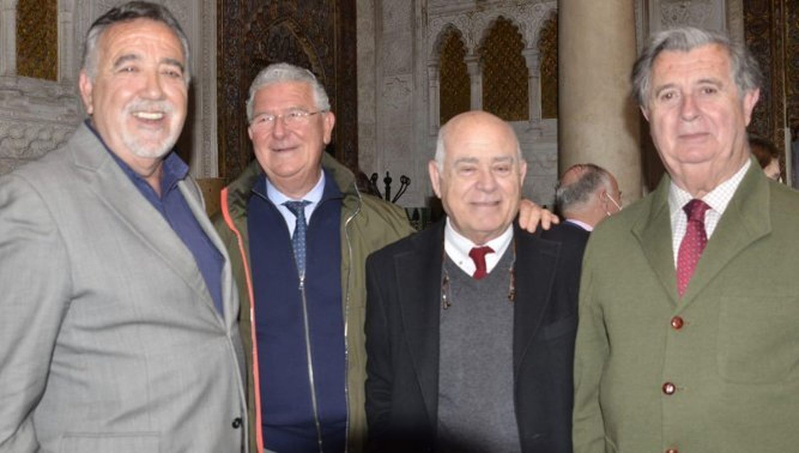 Jesús Maeso, Juan Sanlés, Antonio Grimaldi y José María García León, en el Casino Gaditano, en el Casino Gaditano.