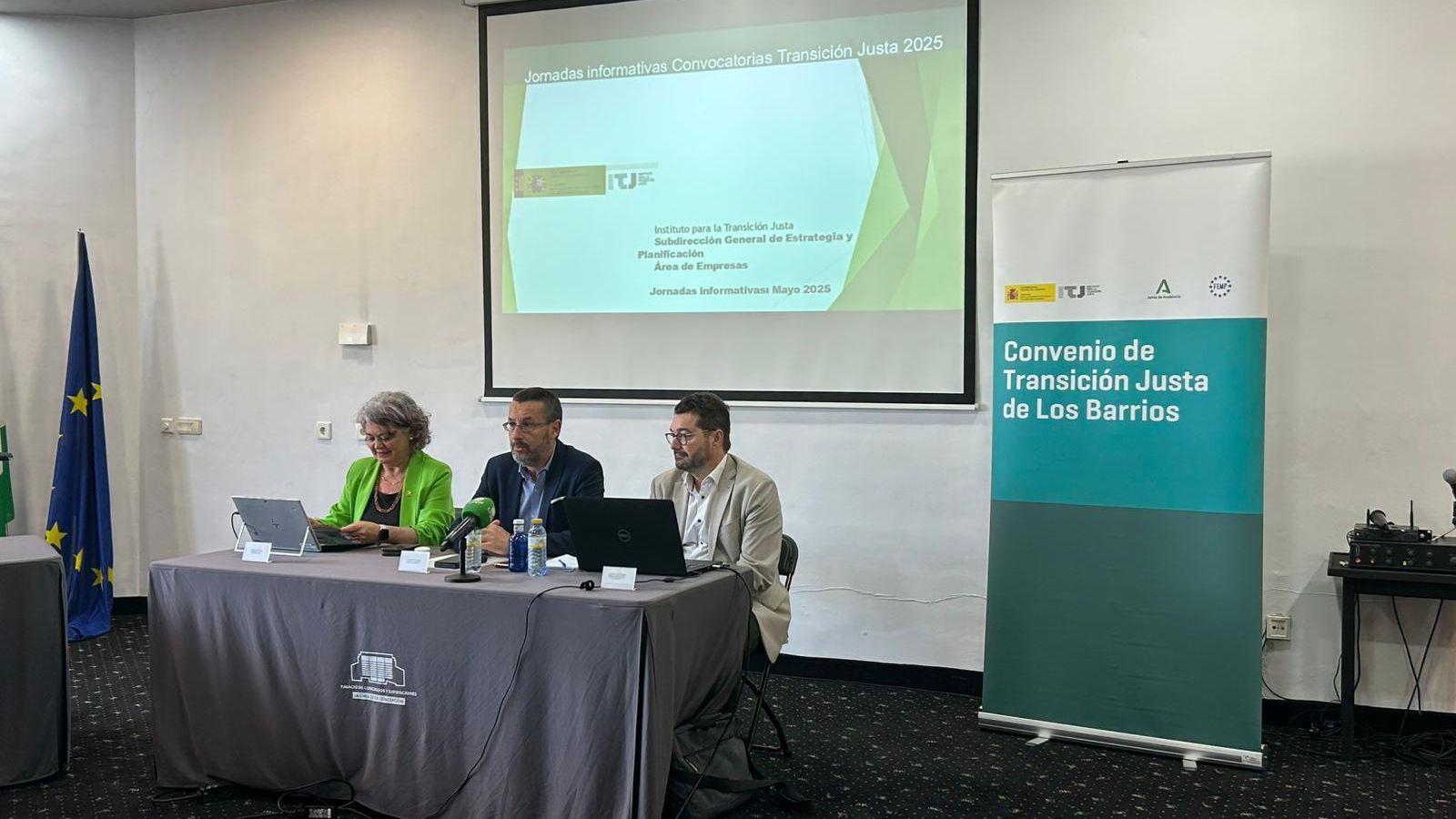 La jornada divulgativa del fondo de transición justa en La Línea, este jueves.