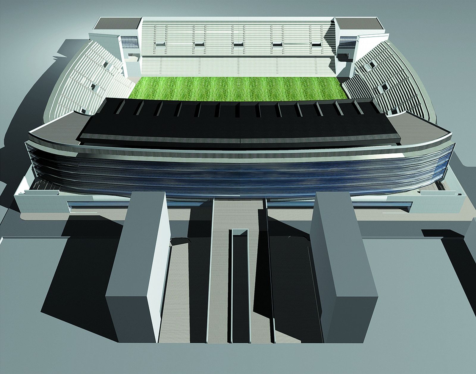 La primera maqueta del nuevo estadio.