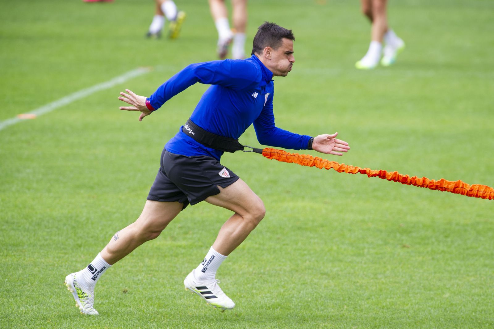 Dani García, en un entrenamiento del Athletic.