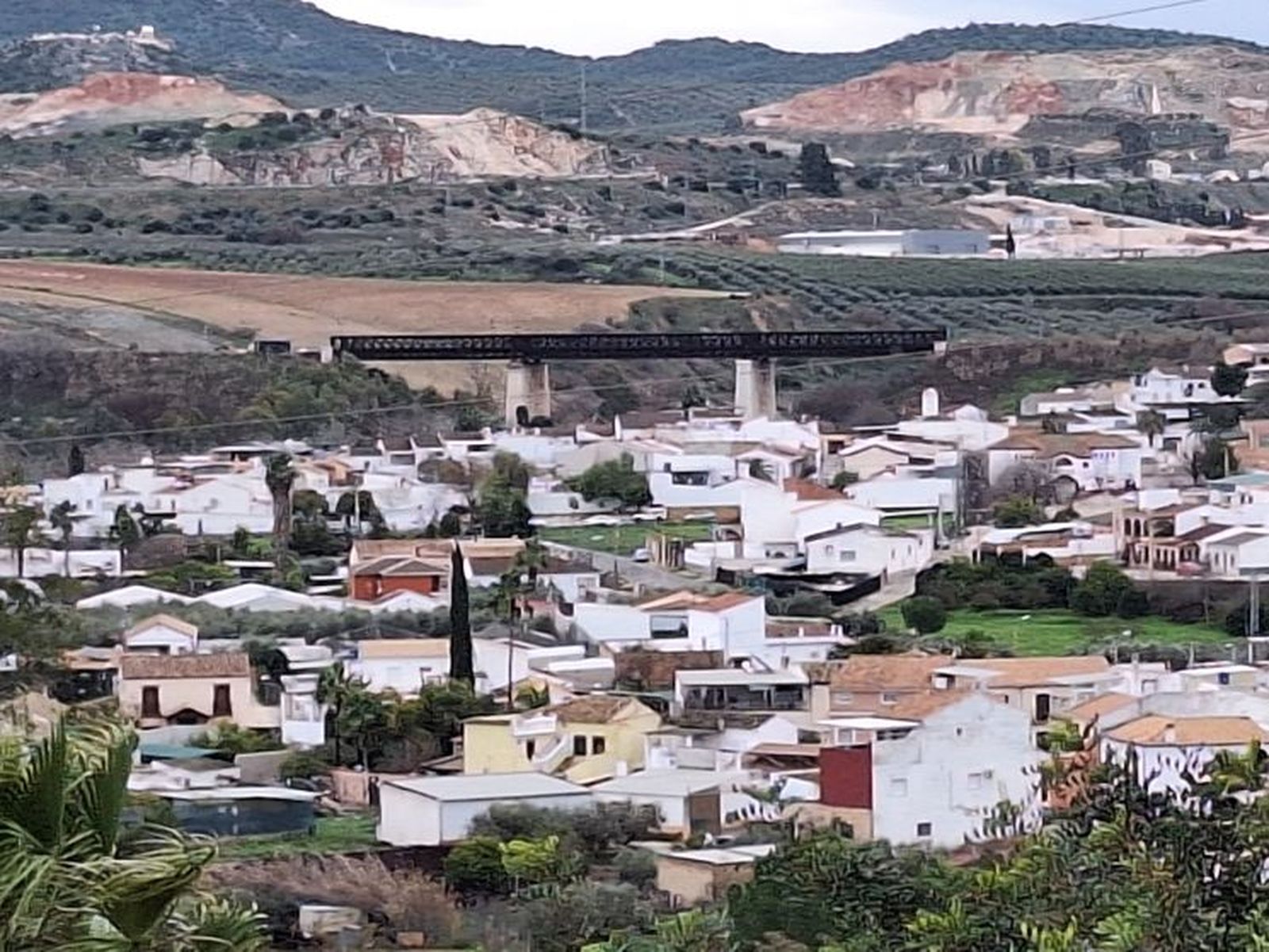 Vista de El Palomar, pedanía de Puente Genil.