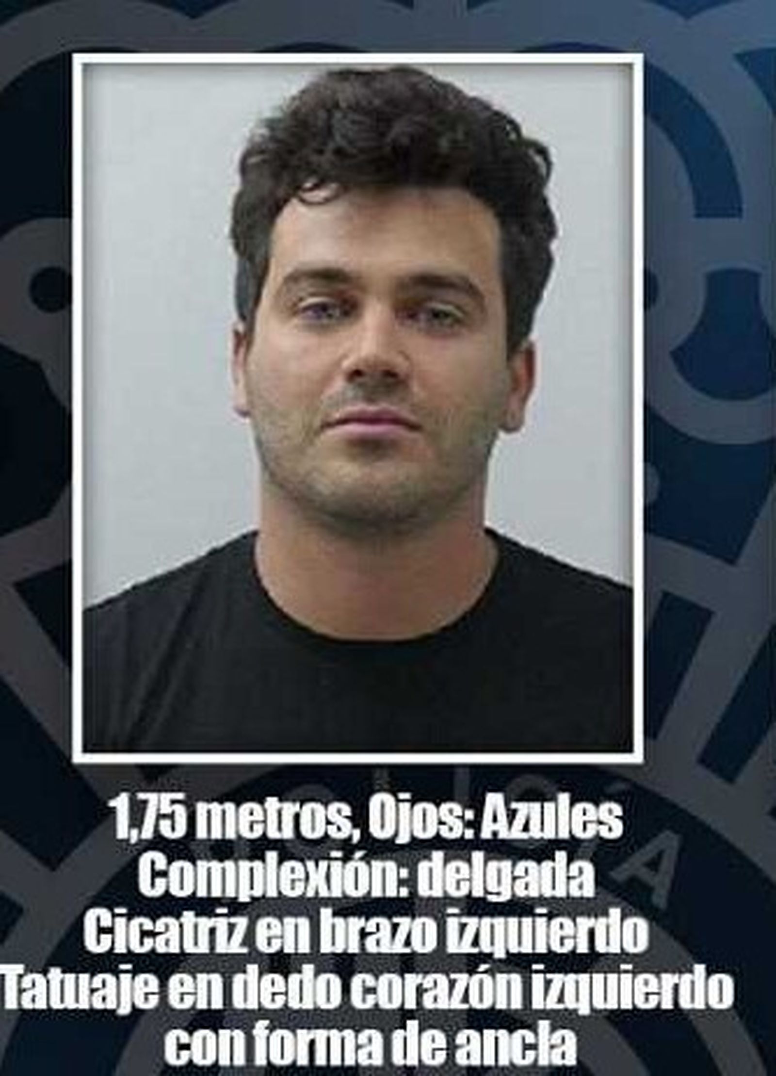 Manuel Herrero Muñoz: Este fugitivo, de 33 años, 1,75 metros de altura y complexión delgada, es buscado por la Policía Nacional como el presunto asesino de un hombre en Ciudad de México al agredirle con un instrumento cortante. Cicatriz en un brazo y tatuaje de un ancla en un dedo.