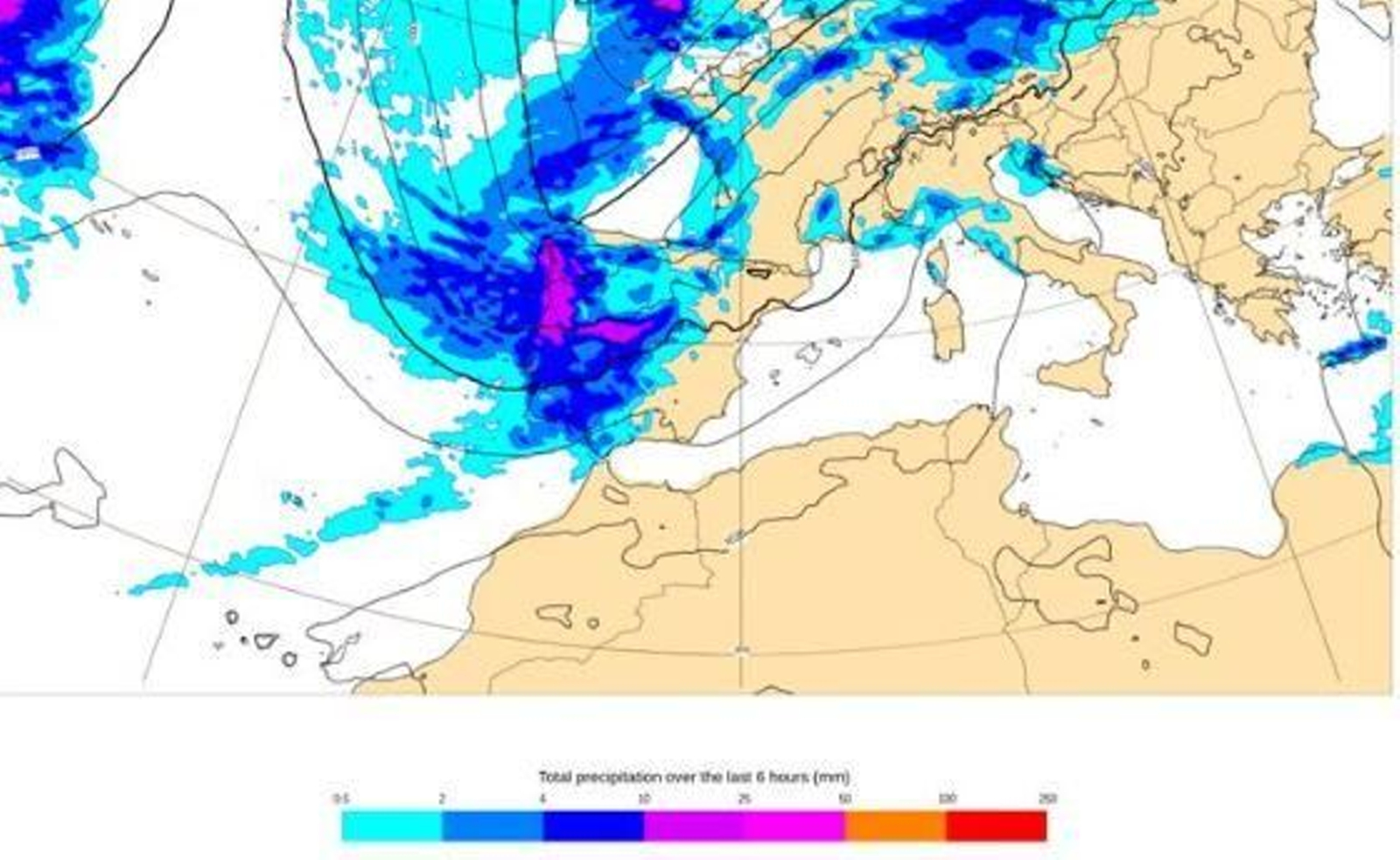 Borrasca en el Golfo de Cádiz