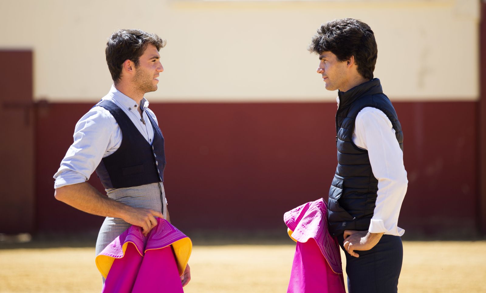 Pablo Aguado  y Rafael Serna, en la finca El Parralejo.