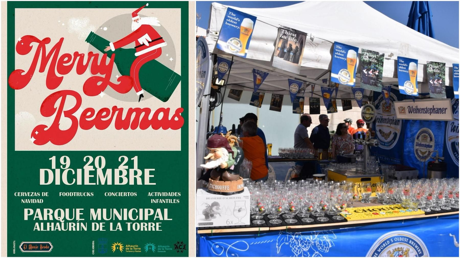 El cartel promocional de la Fiesta de la Cerveza de Alhaurín de la Torre, Merry Beermas.