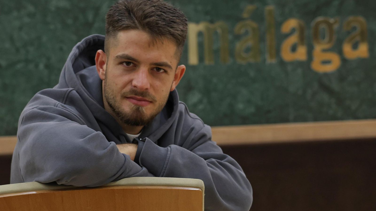 Dani Lorenzo, en la sala de prensa.