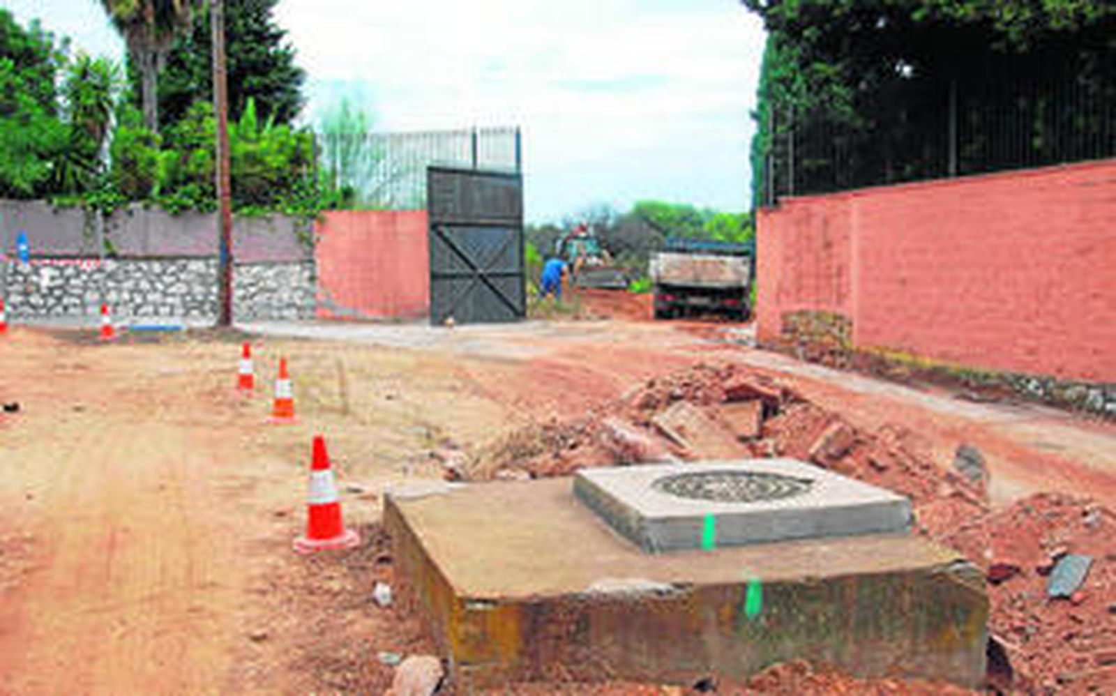 Zona en la que se produjo la rotura de la tubería.