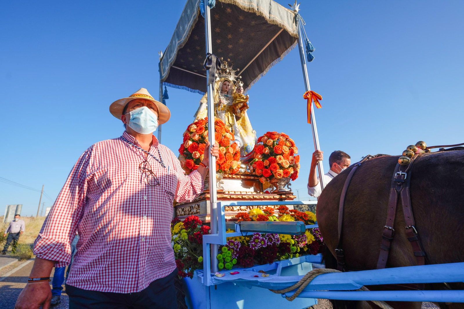 Las fotografías de la llegada de la Virgen de Luna a Villanueva de Córdoba