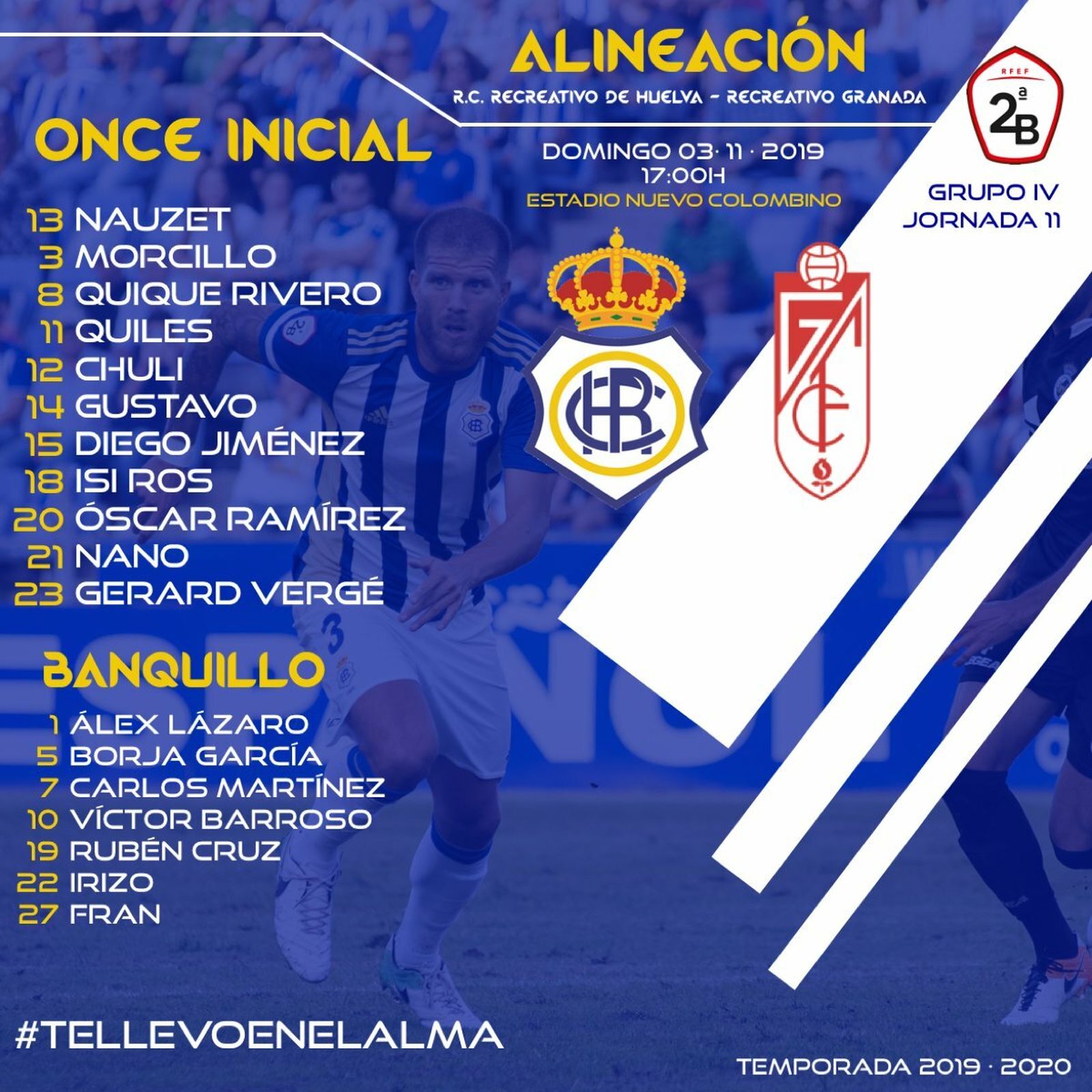 Alineación del Recreativo de Huelva