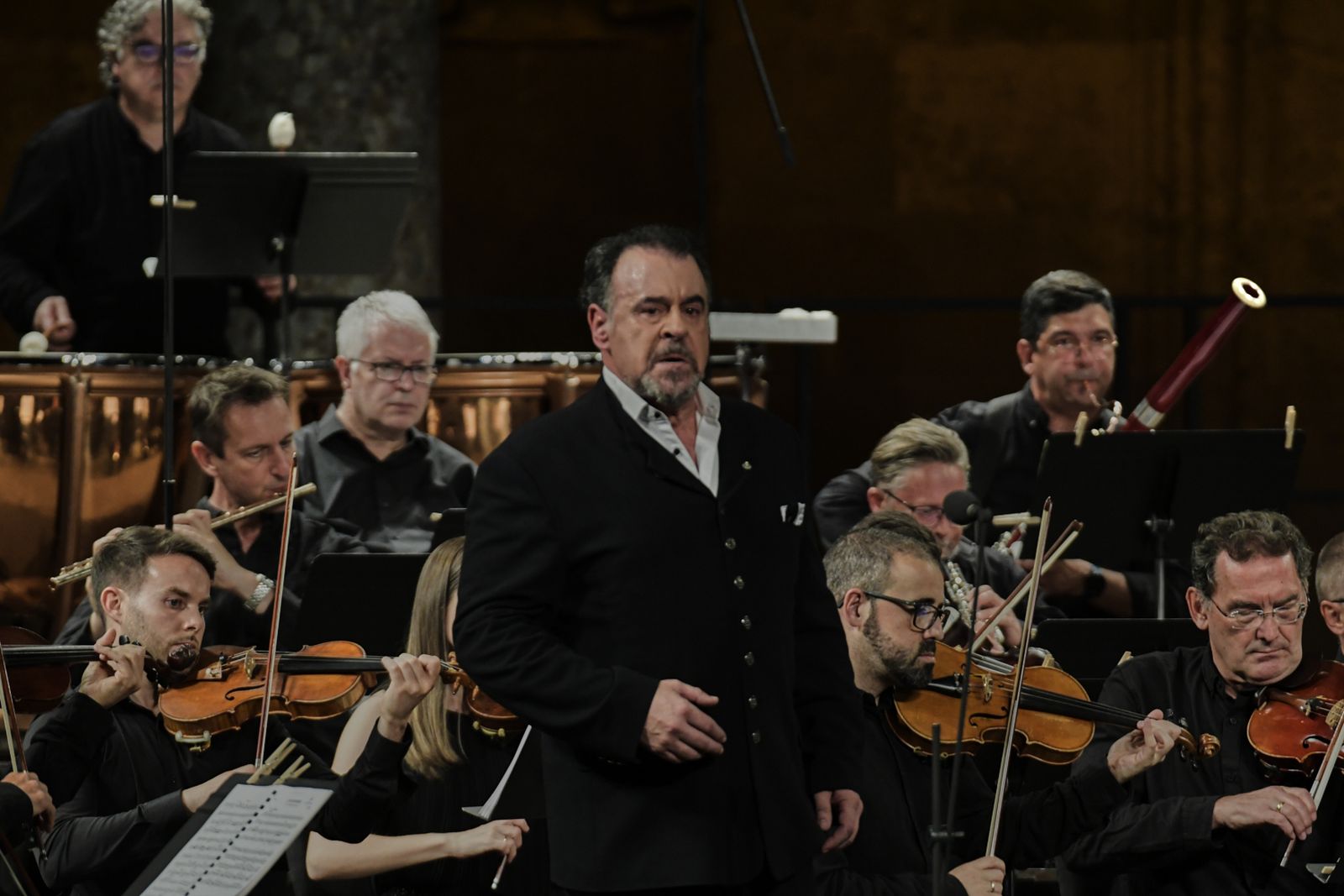 La soprano granadina María José Moreno y el barítono malagueño Carlos Álvarez actúan en  el Palacio de Carlos V, en imágenes
