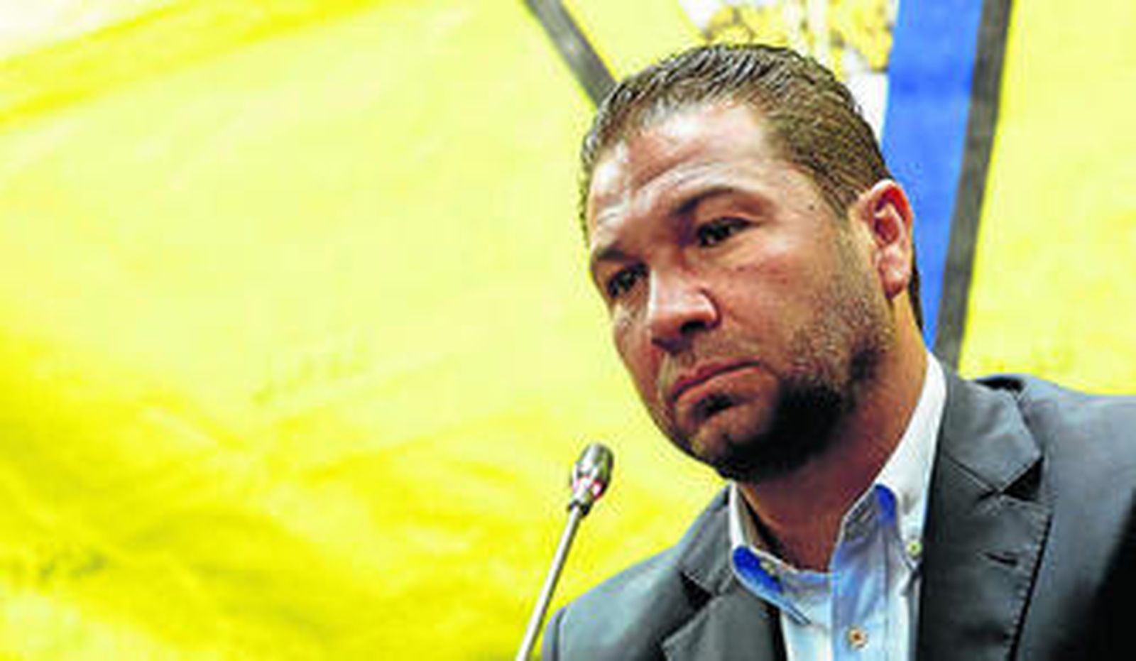 Juan Carlos Cordero, ayer durante su presentación como director deportivo.