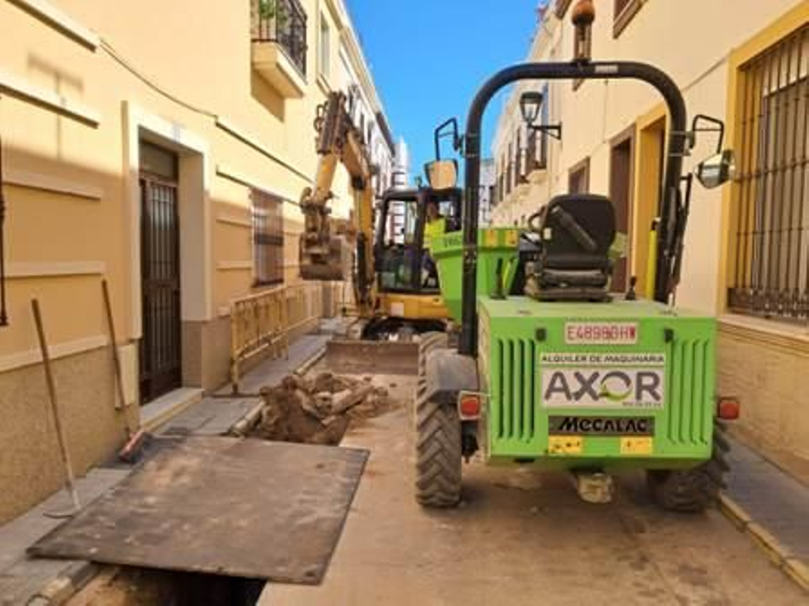 Trabajos en una de las calles