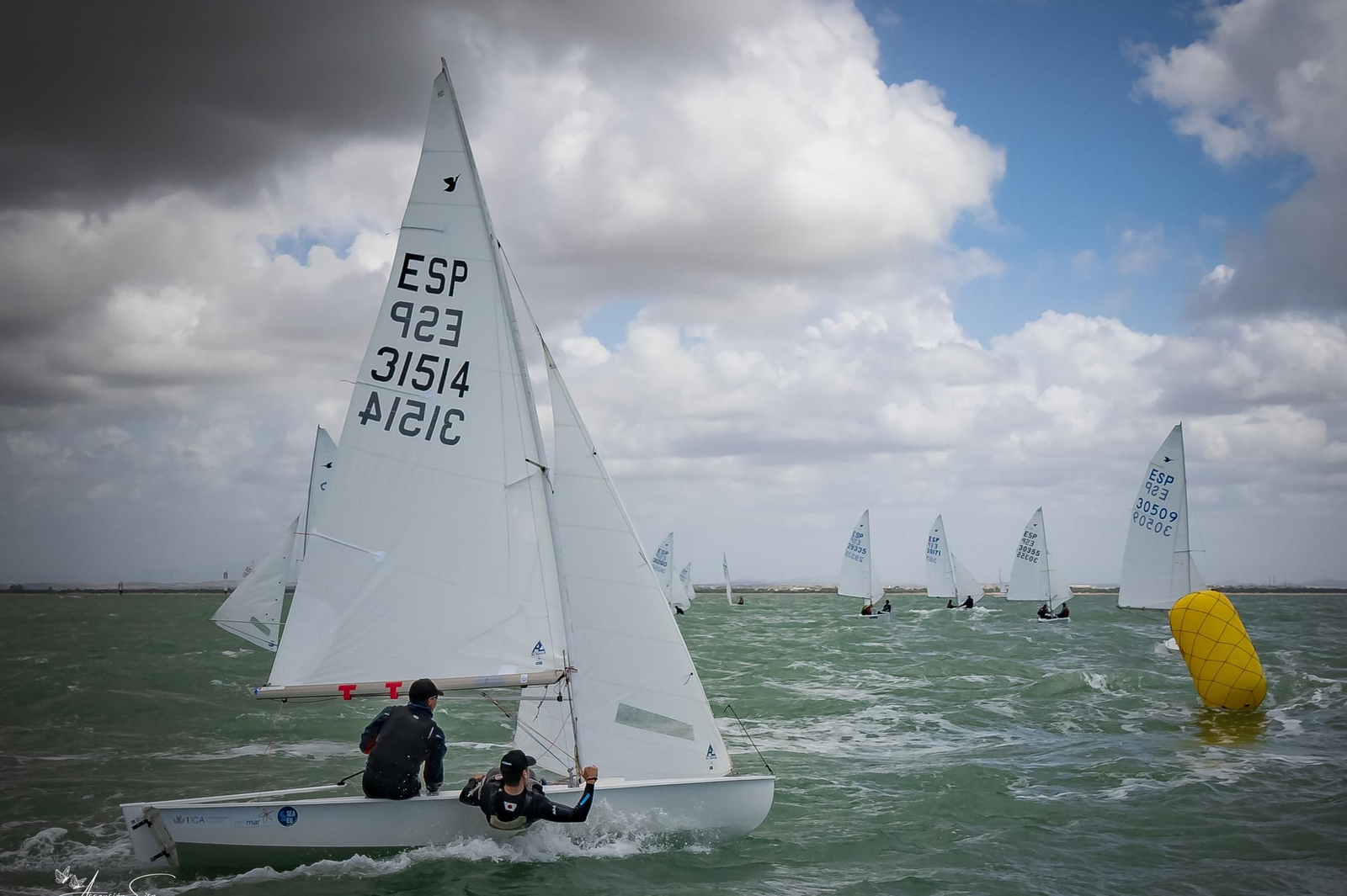 Un instante de la primera jornada de la Liga Driveris de la Flota Snipe.