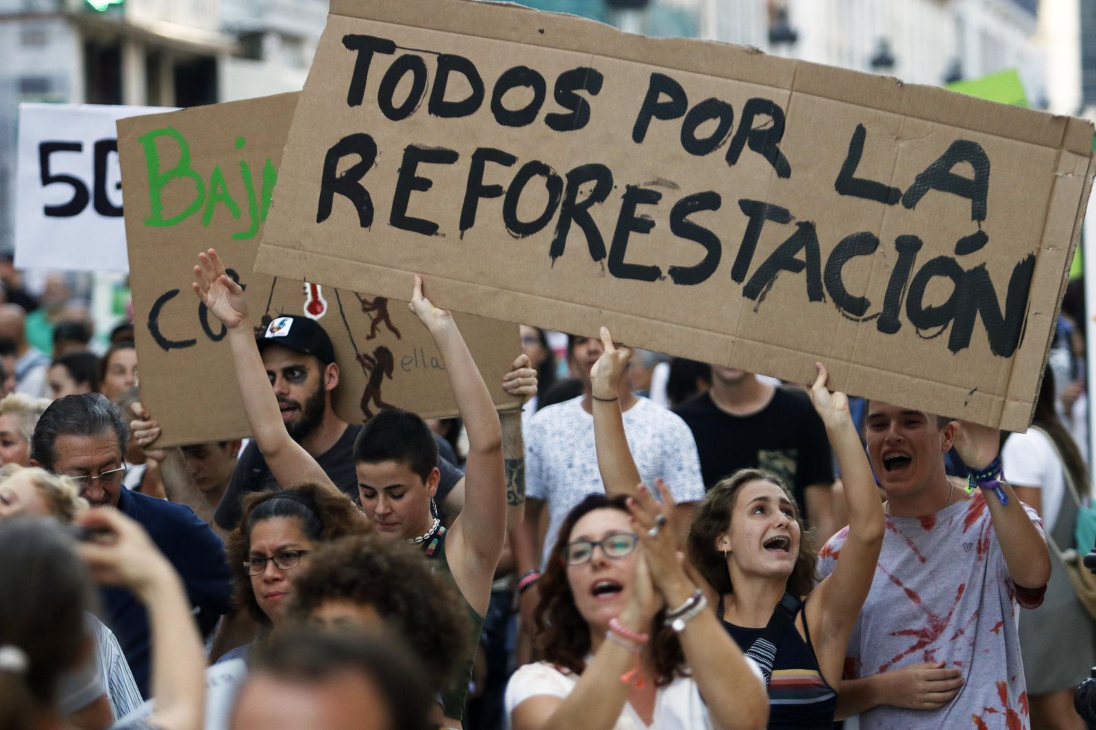 Manifestación en Málaga contra el cambio climático. Huelga Mundial por el Clima.