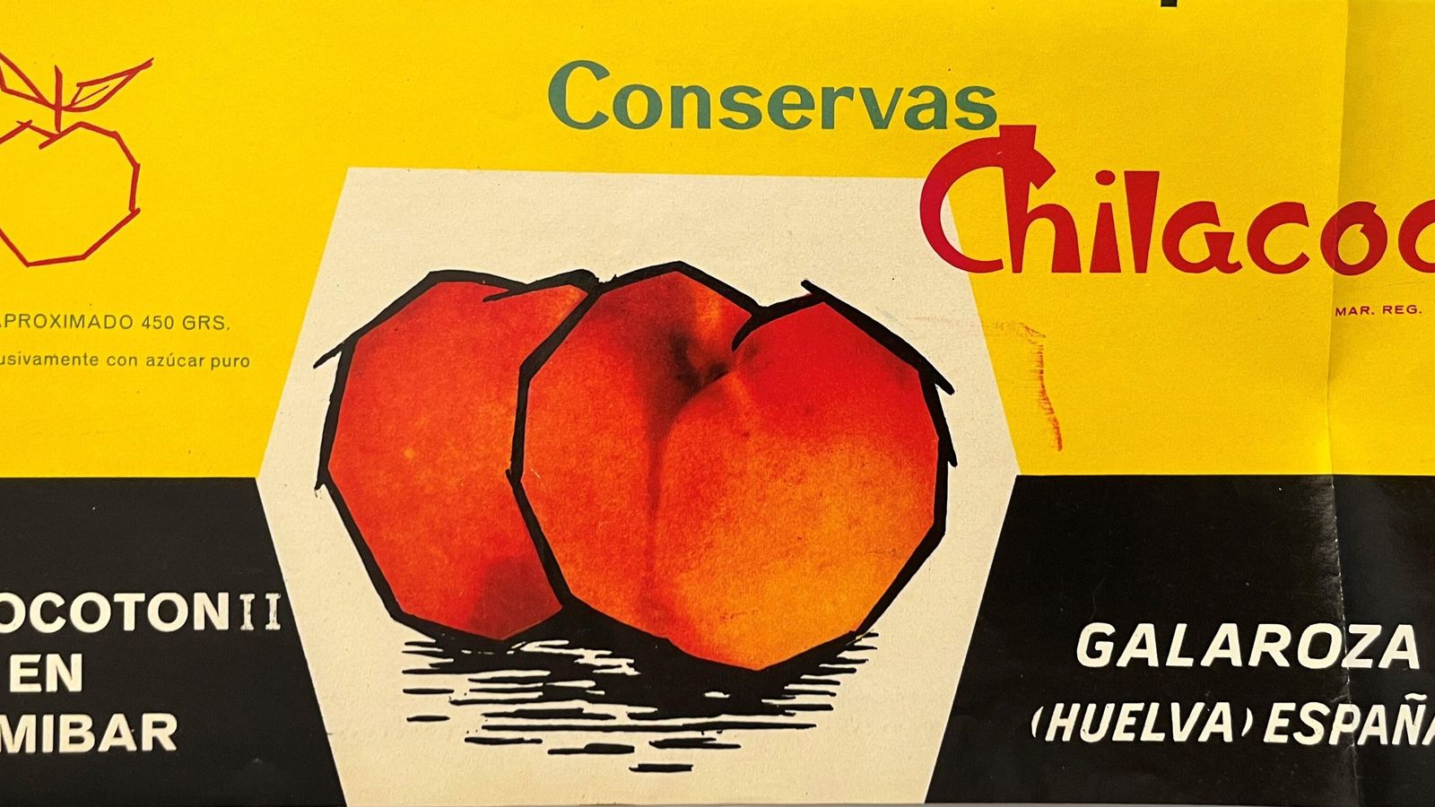 Una etiqueta de las conservas Chilacoa