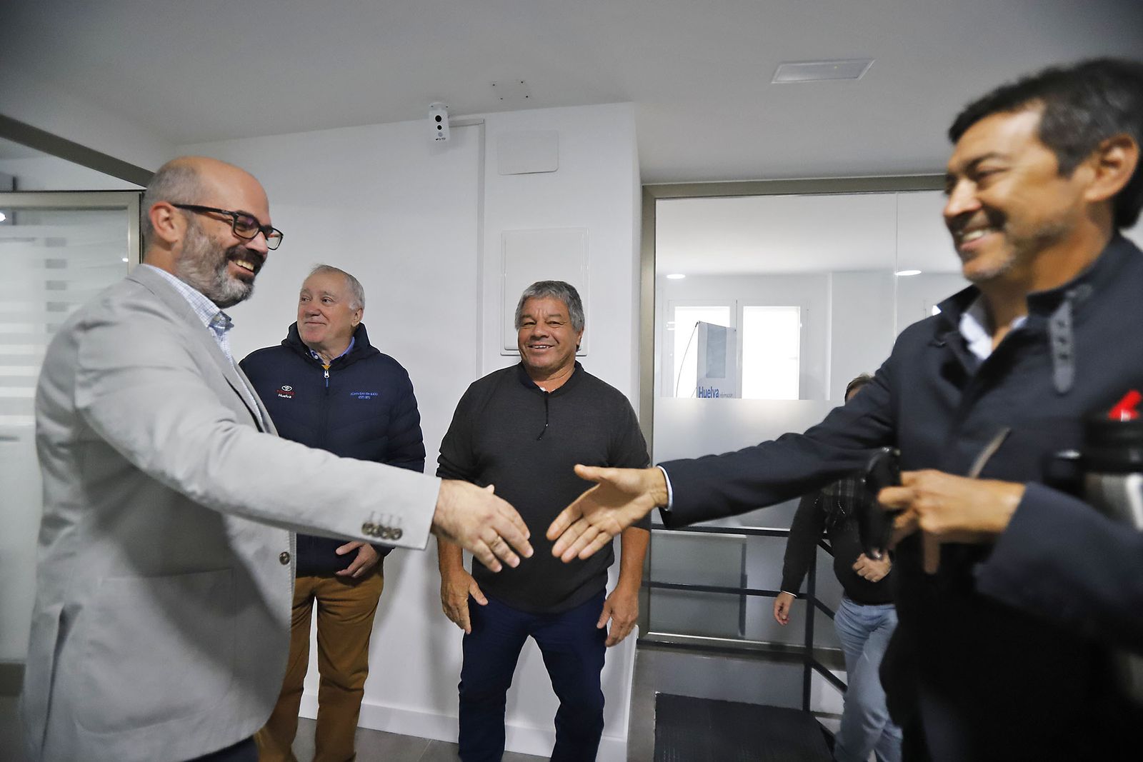 Imágenes de la emotiva visita de Luzardo y Alzugaray a Huelva Información