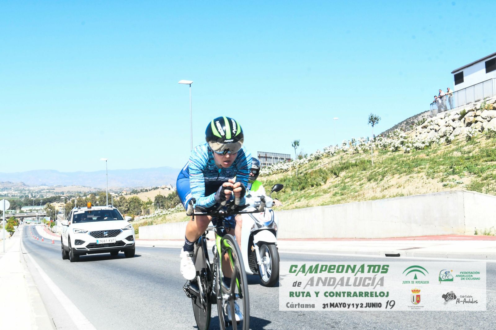 Belén López, en acción durante la prueba contrarreloj de Cártama.