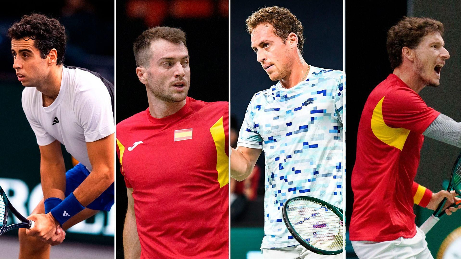 Los cuatro tenistas seleccionados.