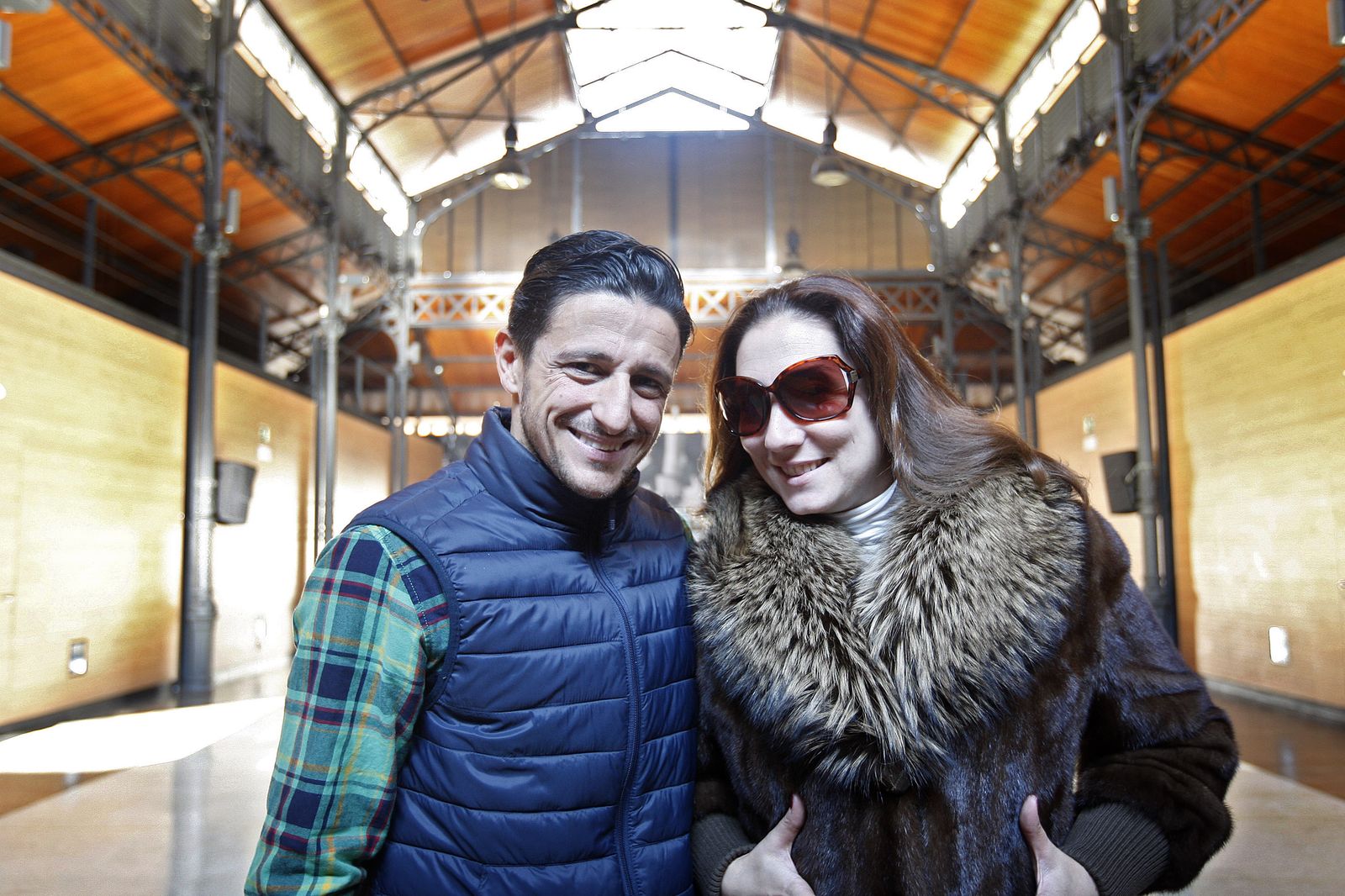Los cantaores David Palomar y Marina Heredia, ayer en el centro flamenco de La Merced tras el ensayo de su espectáculo conjunto.