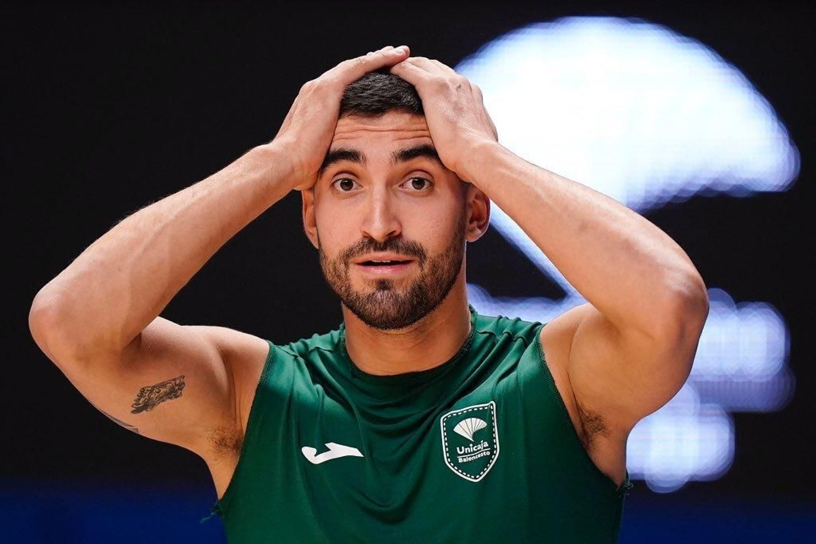 Jaime Fernández, en un entrenamiento del Unicaja.