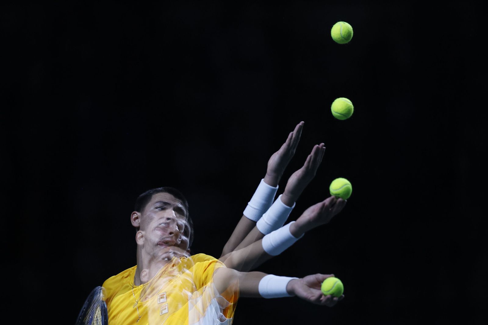 Copa Davis en Málaga: Arnaldi-Popyrin, en fotos