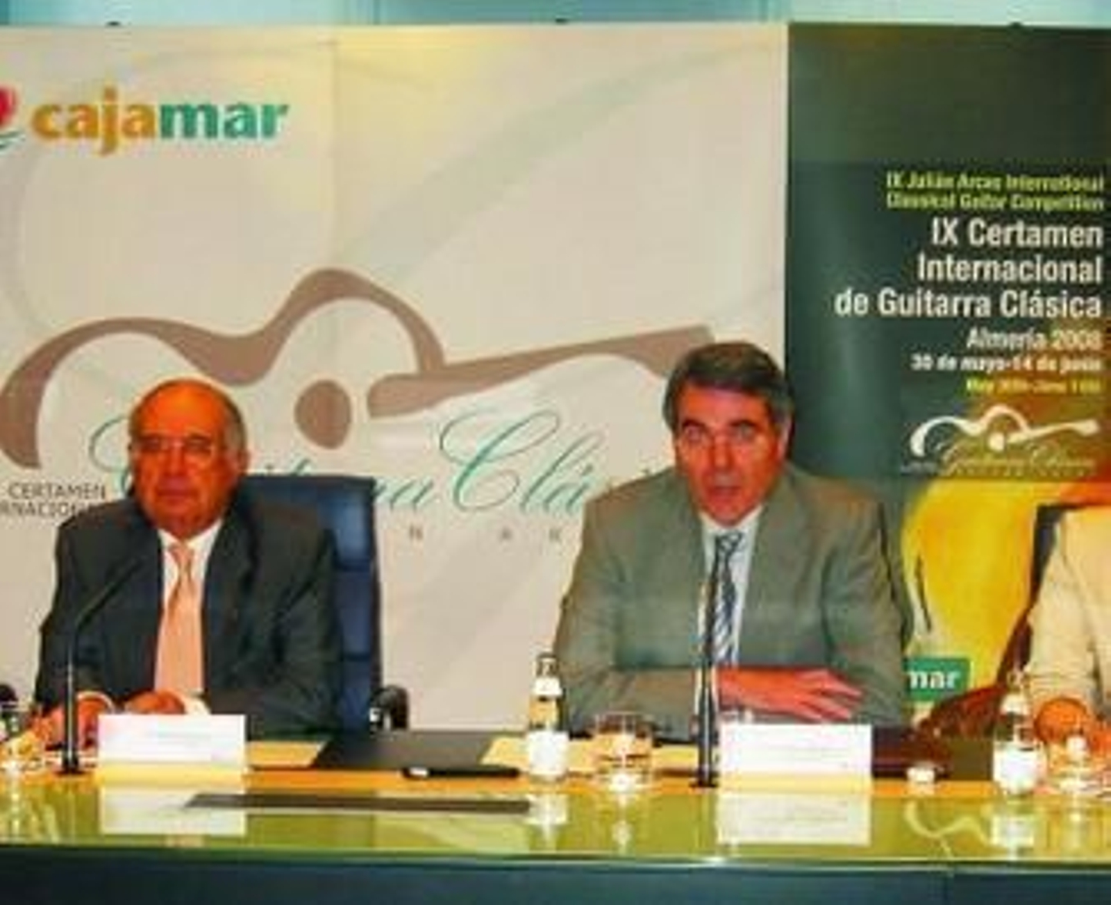 Antonio Pérez Lao, presidente de Cajamar con Jerónimo Molina.