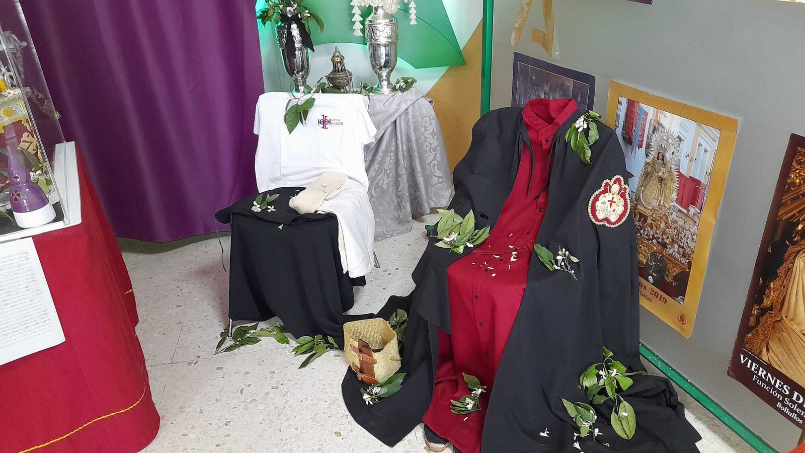 Rincón cofrade en el hospital Infanta Elena.