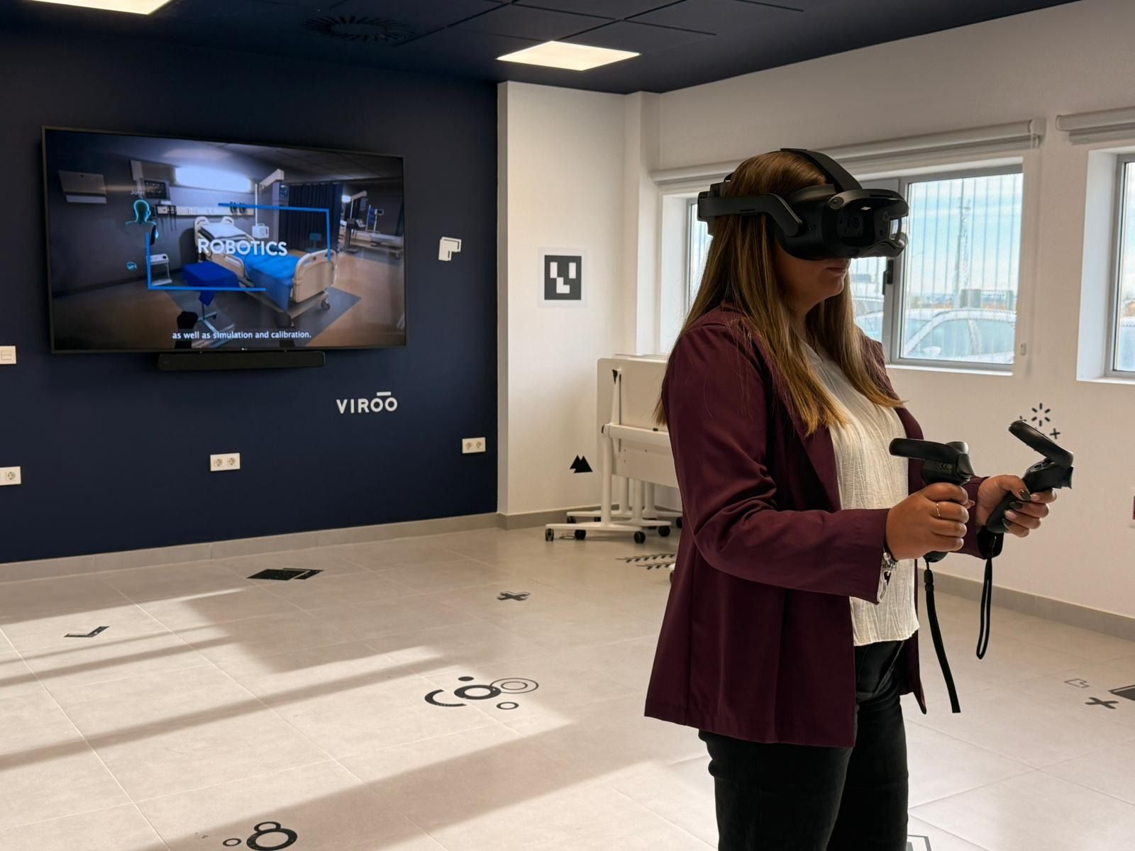 Una de las tecnologías que han probado los profesionales sanitarios en la visita al CFA.