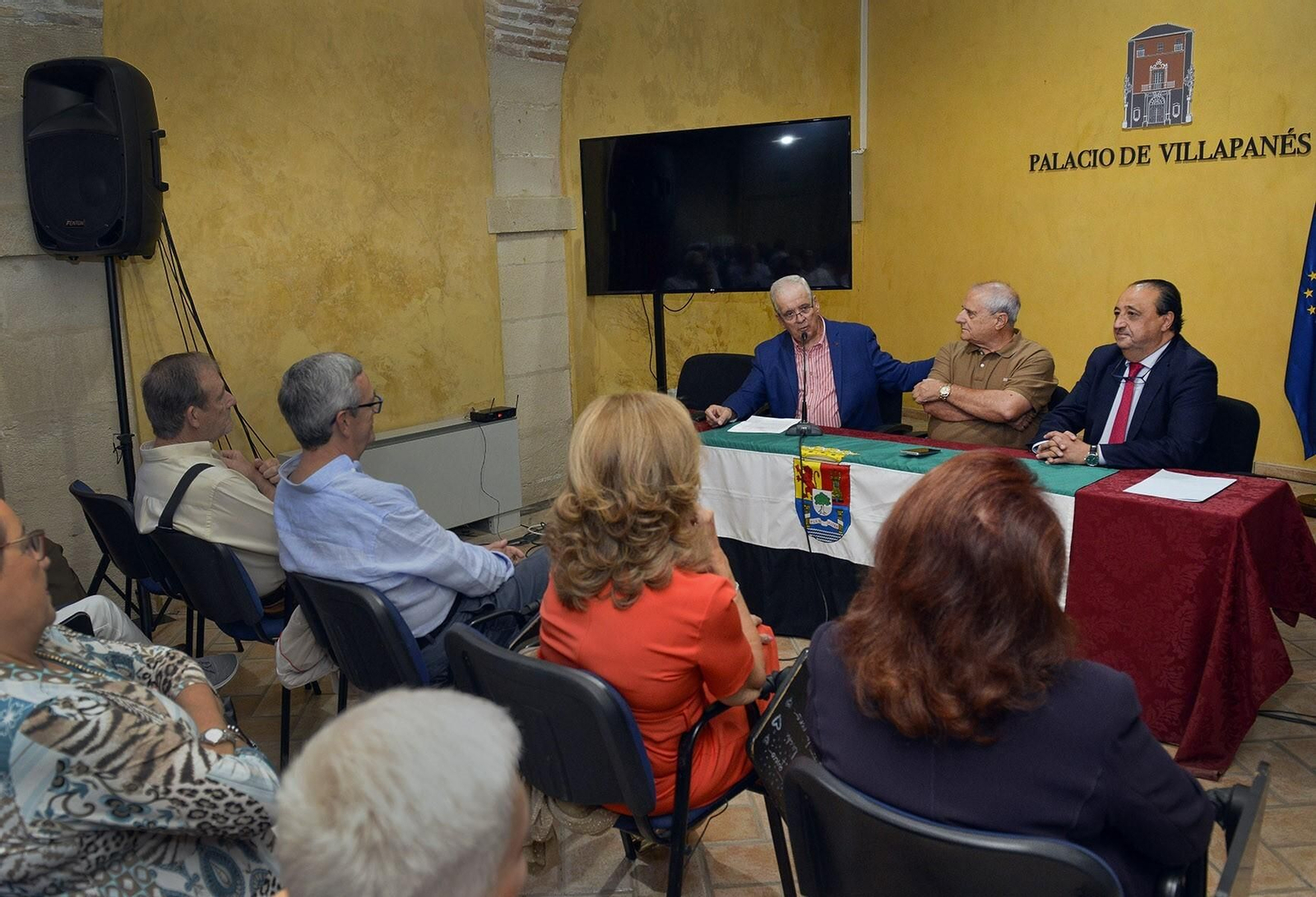 José Antonio Rico, Tomás Martín y Francisco Zurita, en el Palacio Villapanés