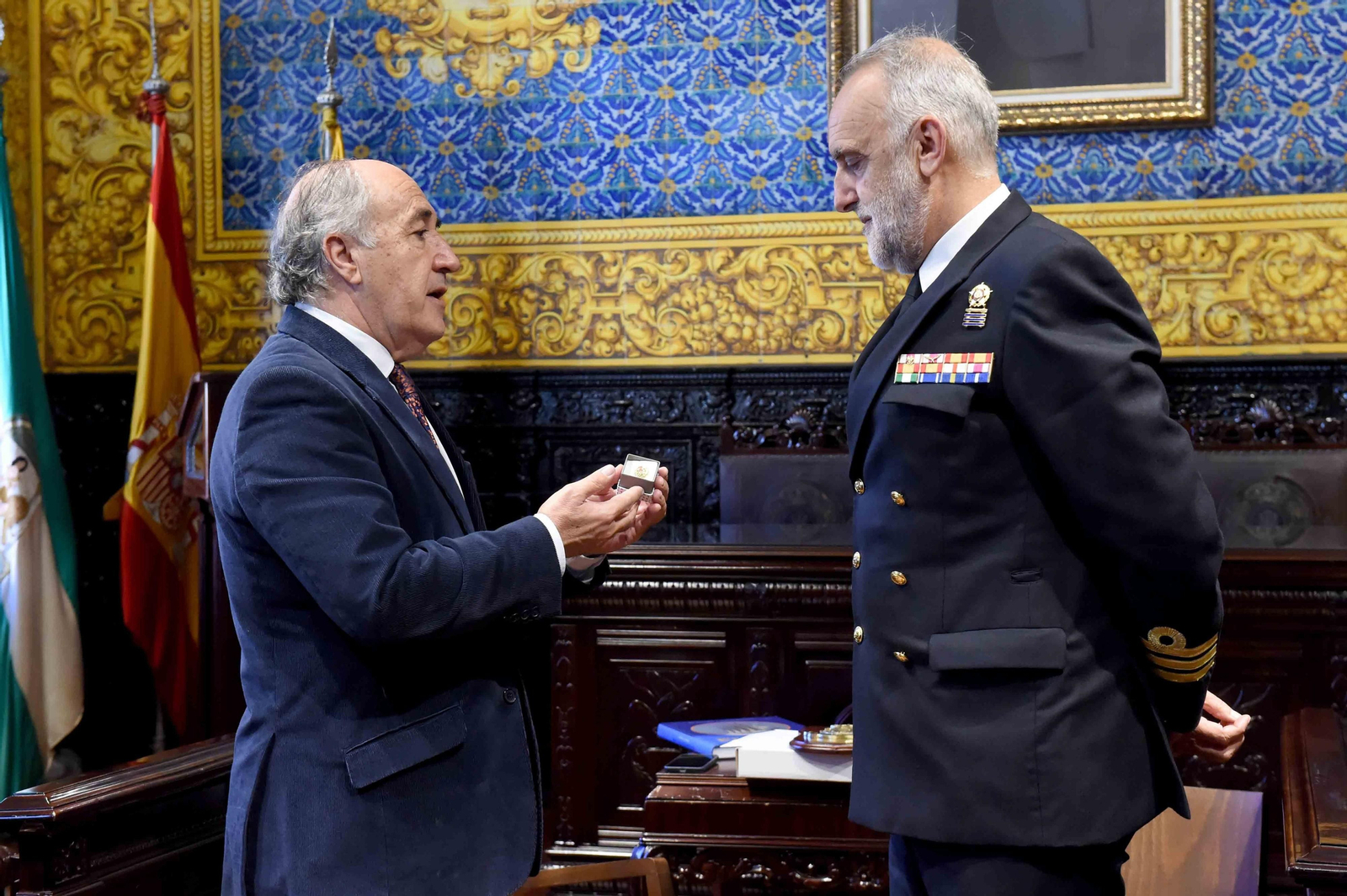 Landaluce y Juan Carlos García Velo, este martes.