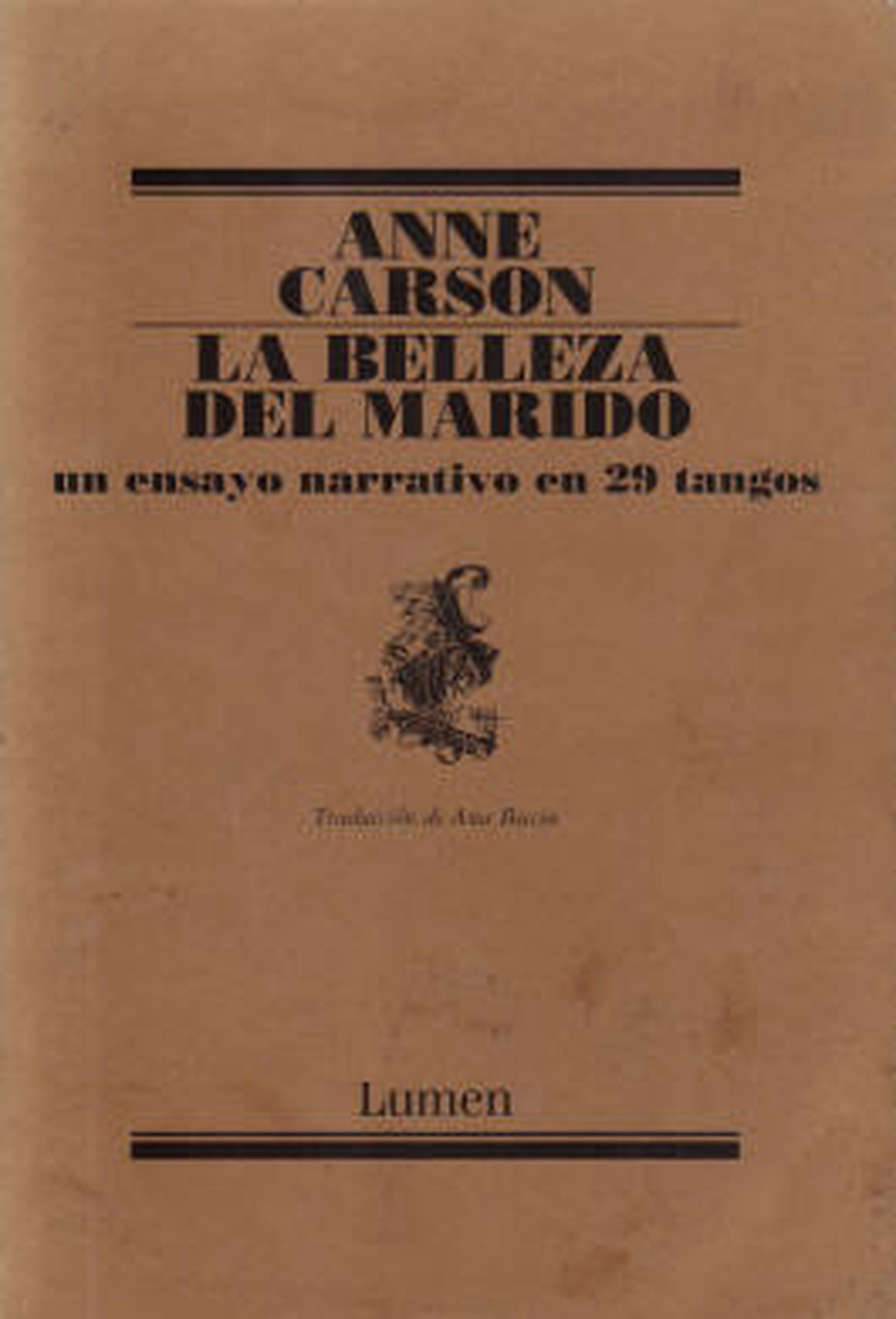 Portada de 'La belleza del marido', que en España edita Lumen.