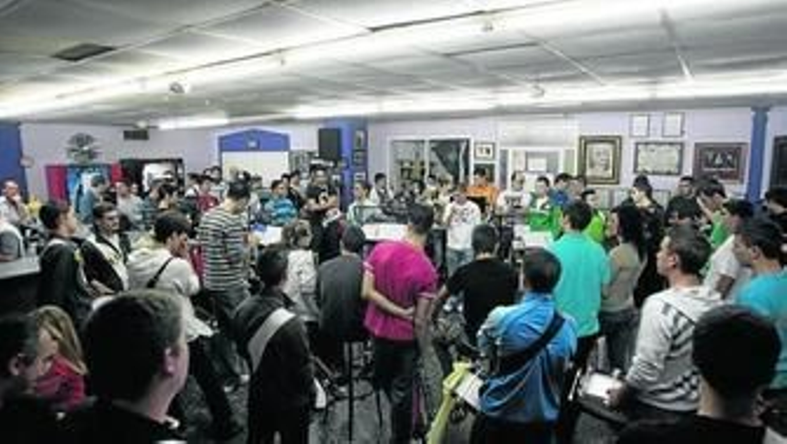 Una de las bandas de las Cigarreras durante un ensayo en el local de Marqués de Contadero.