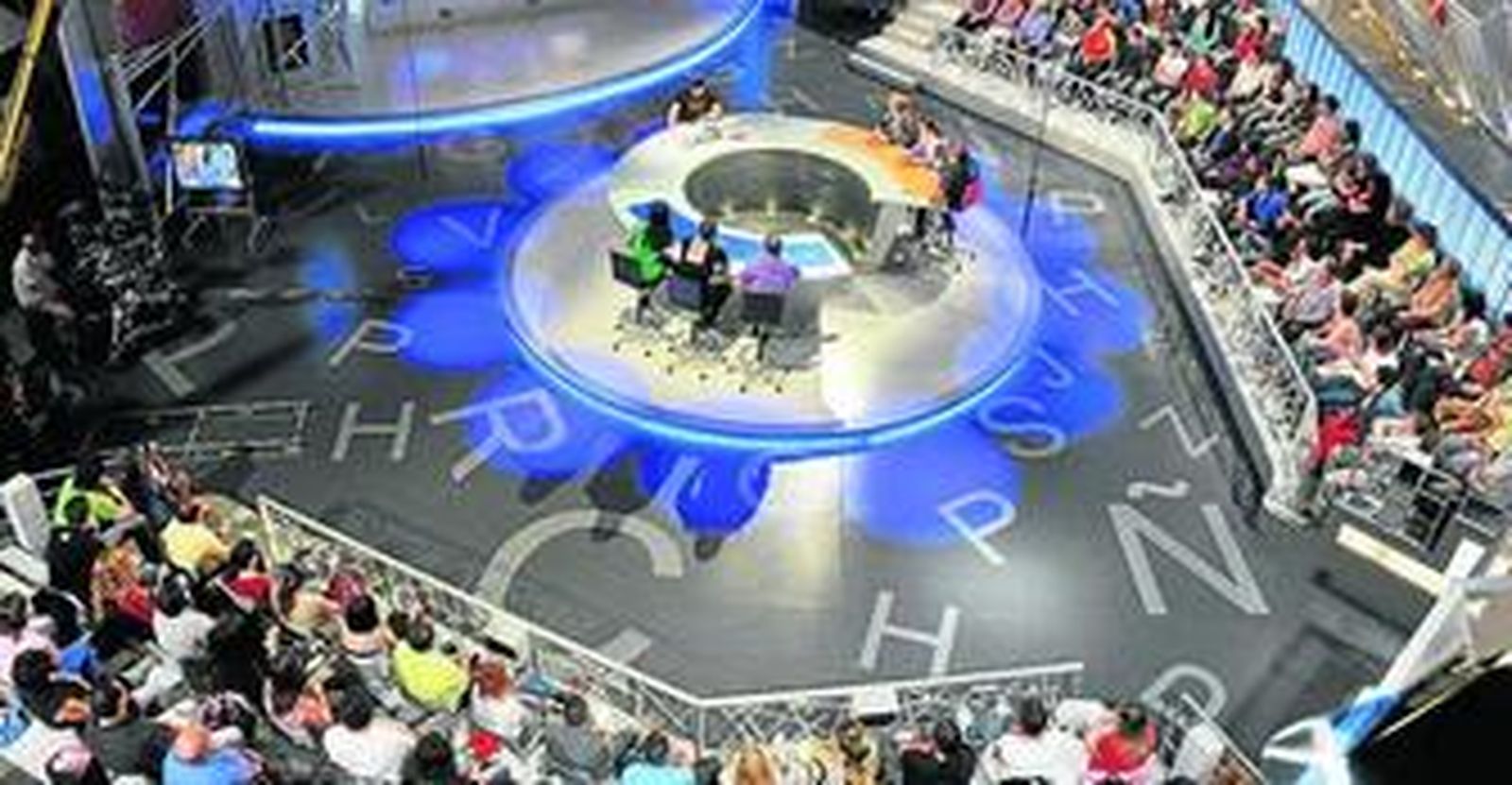 Panorámica del plató en el que se graba 'Pasapalabra', de las tardes de Telecinco.