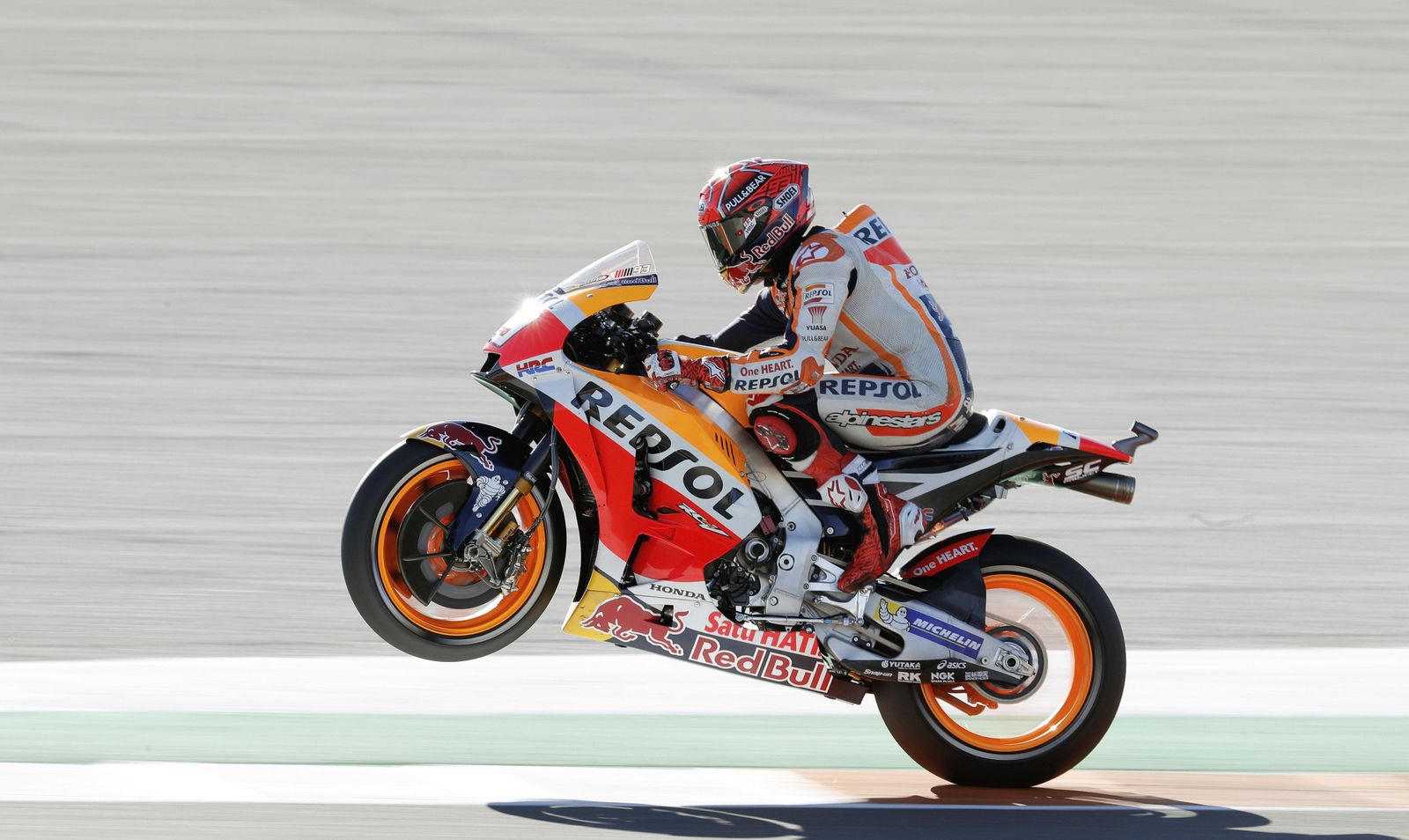 Marc Márquez, durante la sesión de clasificación del Gran Premio de la Comunidad Valenciana.