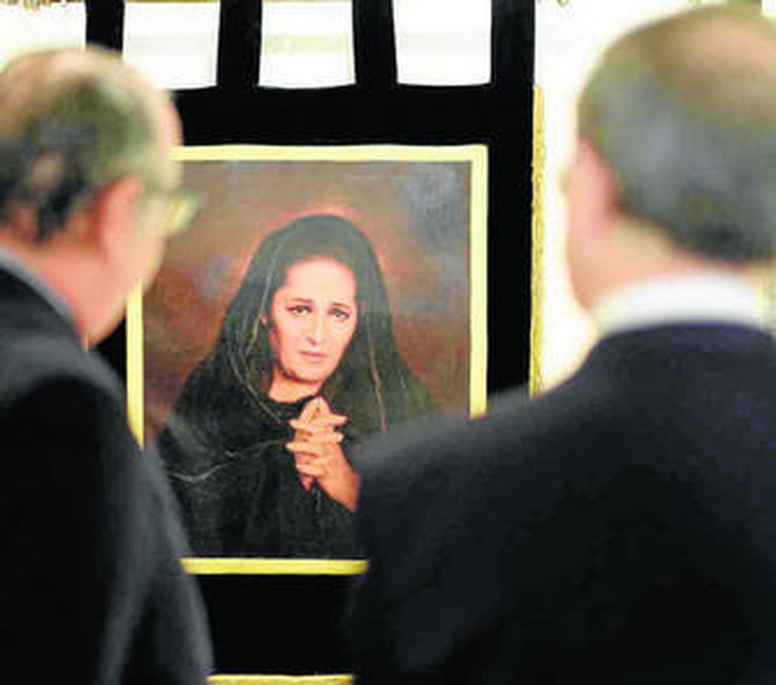 Uno de los estandartes de la exposición.