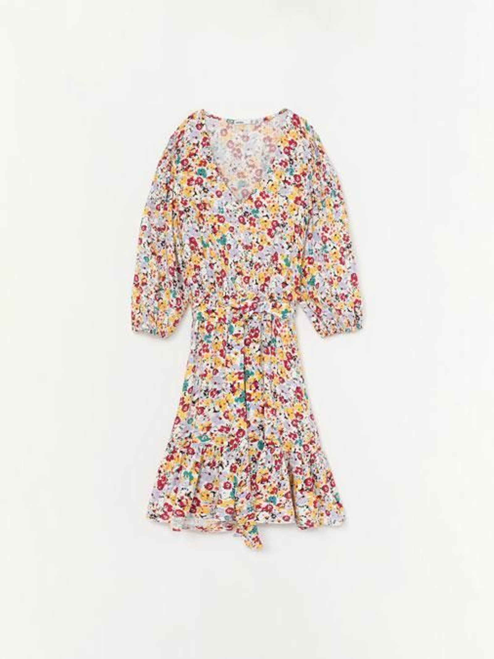 Vestido con estampado de flores y tejido fluido de Lefties.