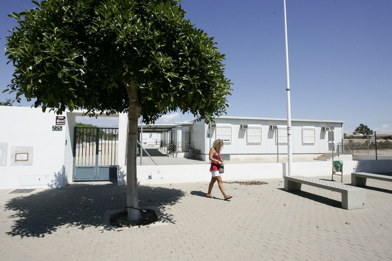 Aula prefabricada en un colegio de la provincia.