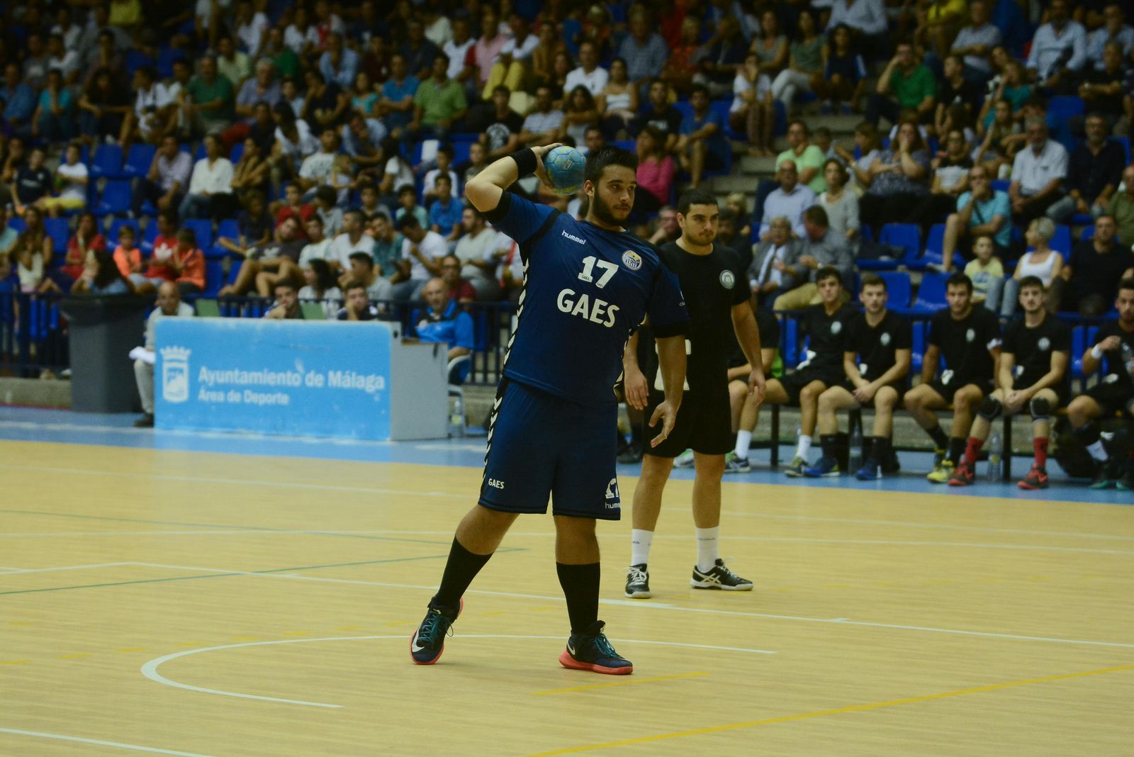 Un jugador del GAES en un partido.