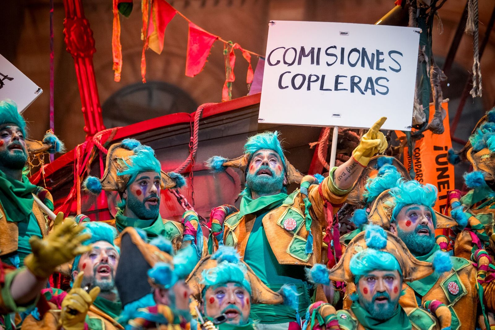 El coro 'El sindicato' en su actuación en la fase clasificatoria.