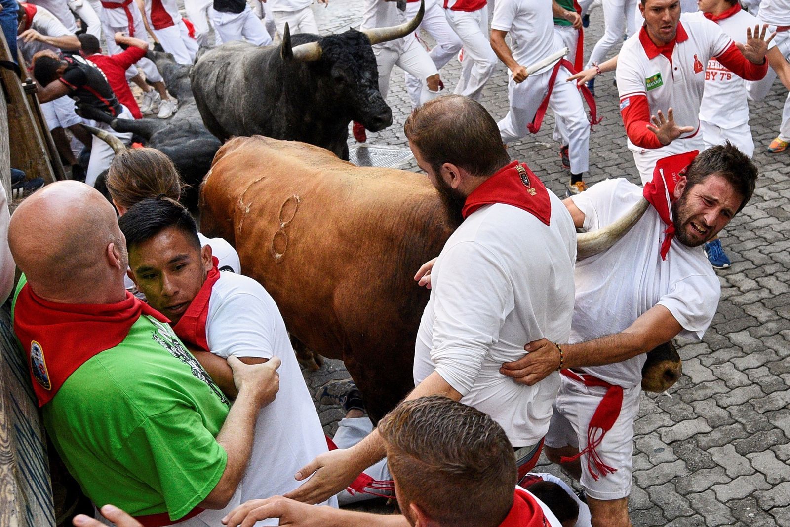 Imágenes del último encierro de Sanfermines
