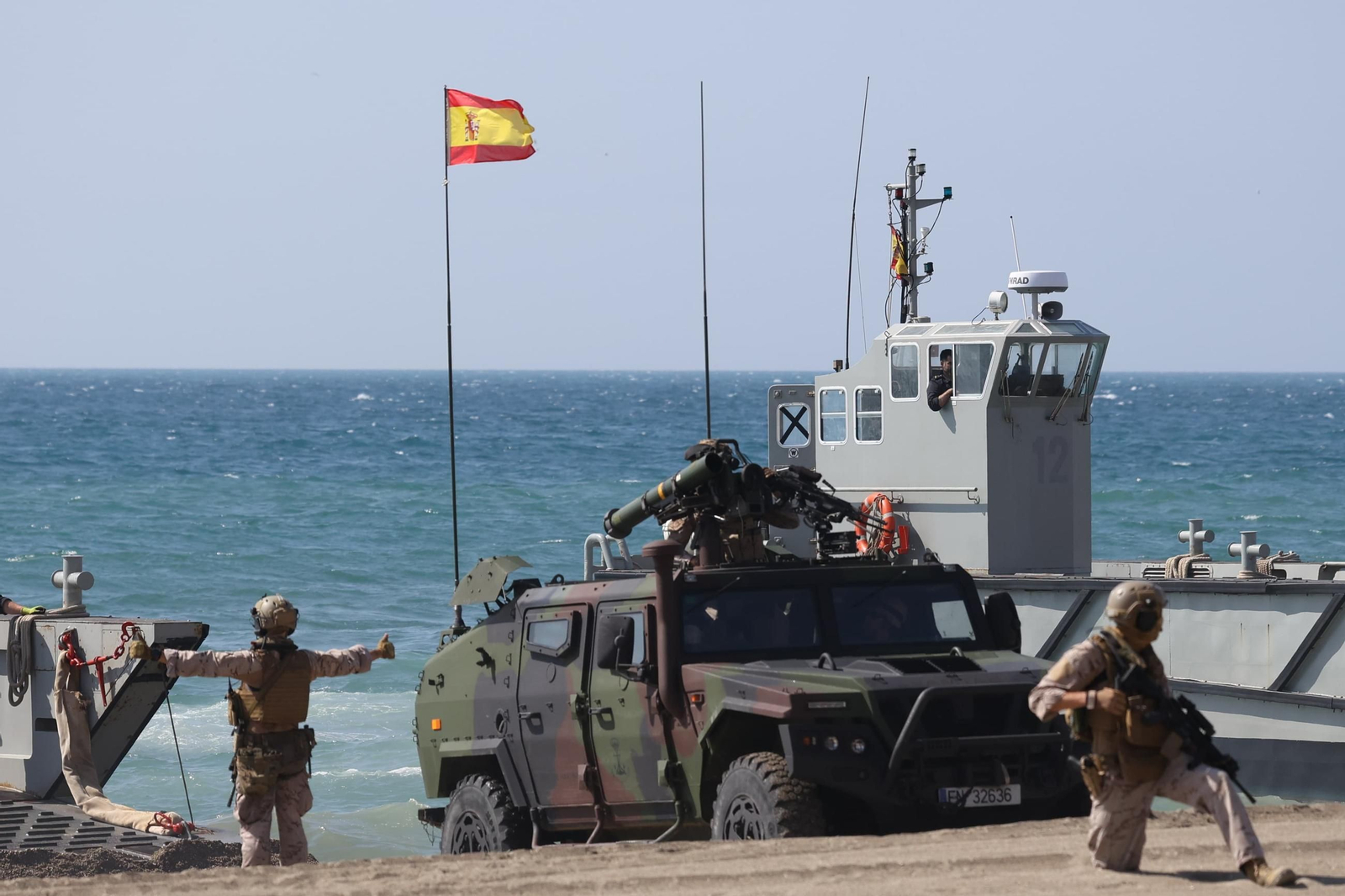 Las fotos del desembarco anfibio en La Malagueta