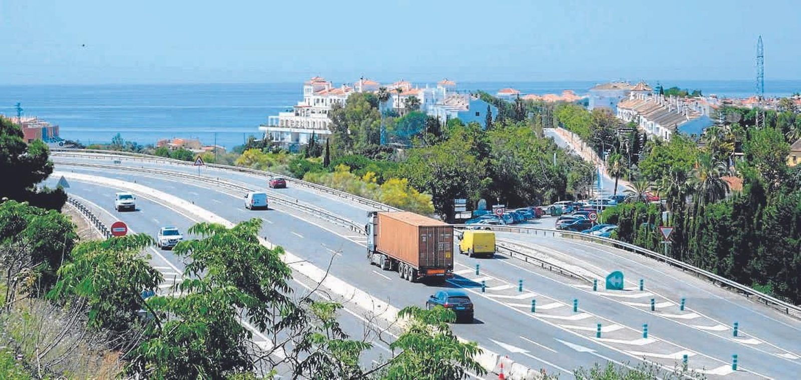 Autovía del Mediterráneo a su paso por el municipio de Rincón de la Victoria.