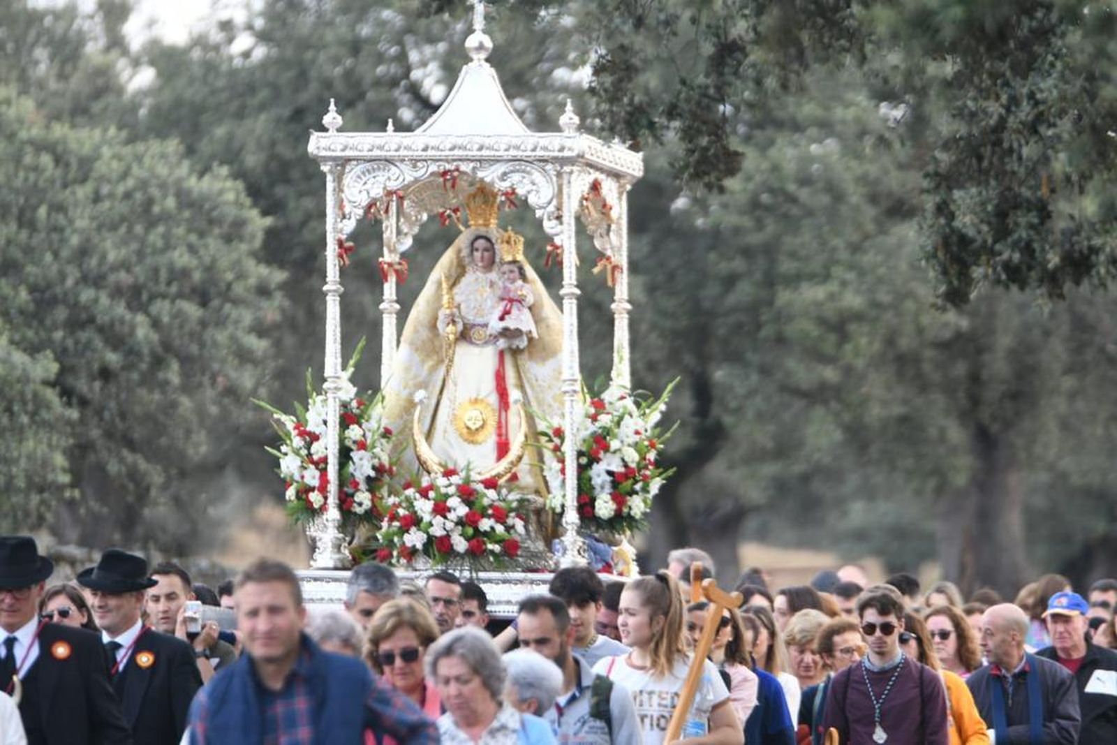 La despedida de la Virgen de Luna en Pozoblanco, en fotografías