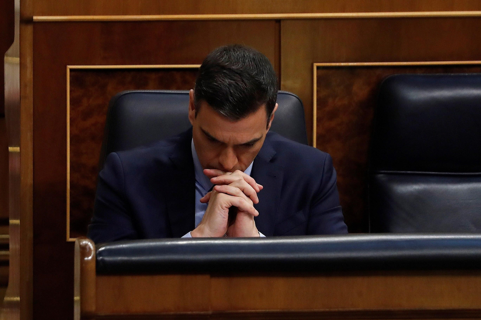 Pedro Sánchez, este miércoles en el Congreso.