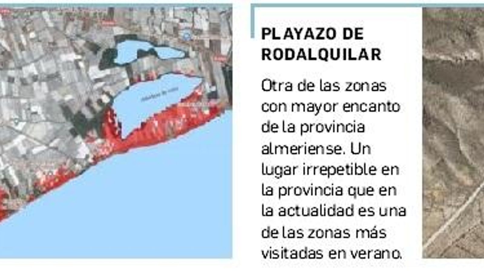 Zonas más afectadas por la subida del nivel del mar en Almería